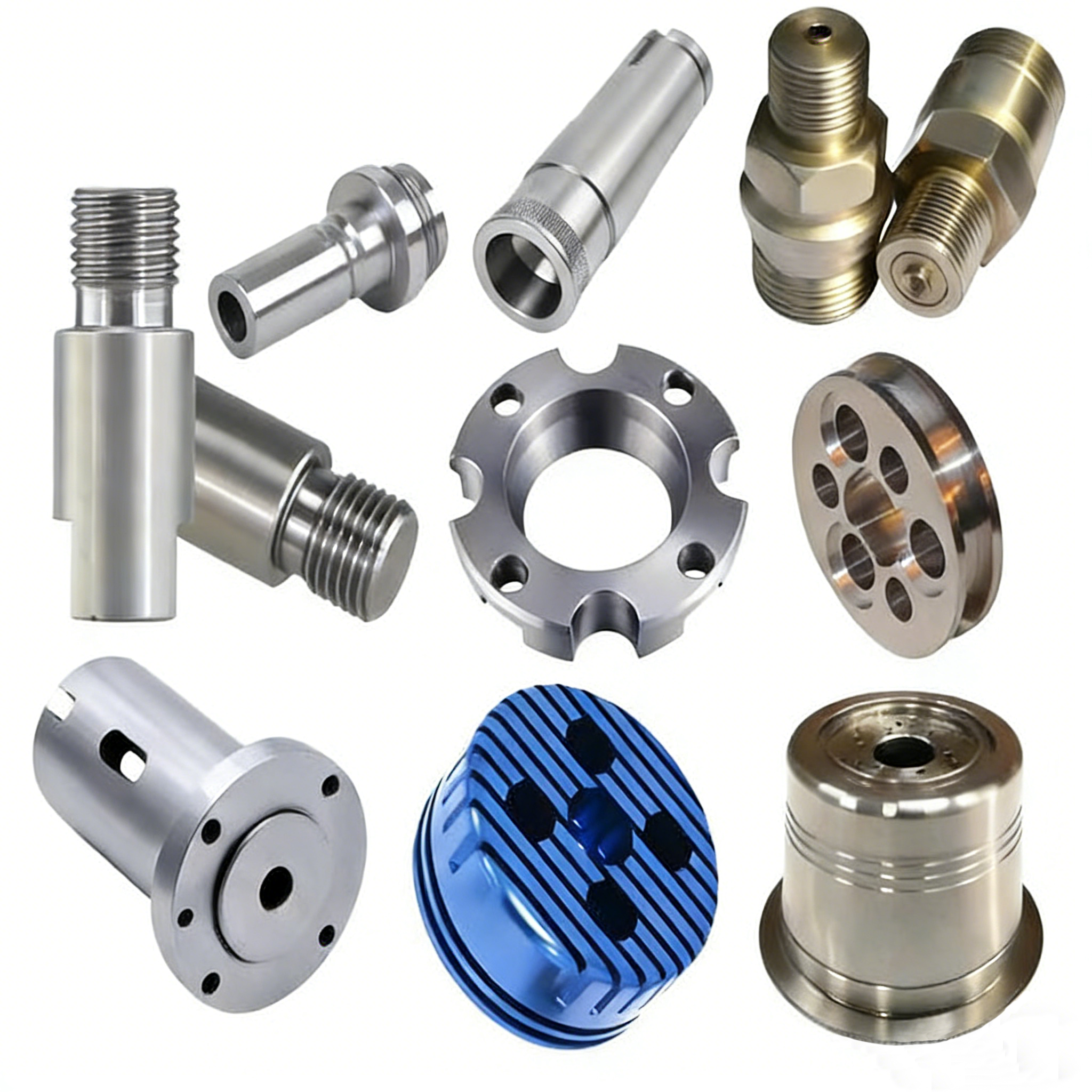 High-precision CNC machined aluminum components for robotics and automation
